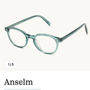 Warby Parker Anselm Transparent Viridian Green Eyeglasses 46-19-140